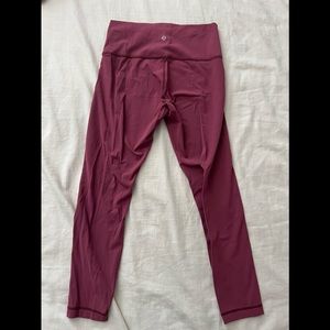 Plum 25” Lululemon Wunder Under leggings